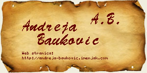 Andreja Bauković vizit kartica